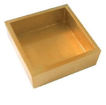 Caspari Holder: Cocktail Napkin - Gold Lacquer